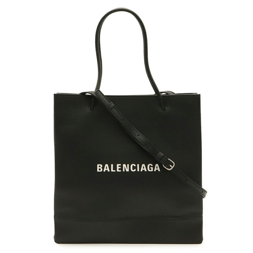 BALENCIAGA Balenciaga Tote S Bag Shoulder Leather Black 597860